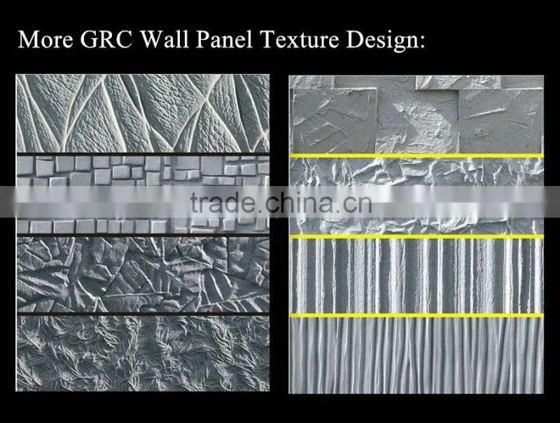 waterproof fire resistant grc material facade panel for exterior decoration