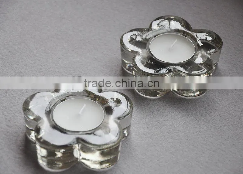 clear glass candle holder