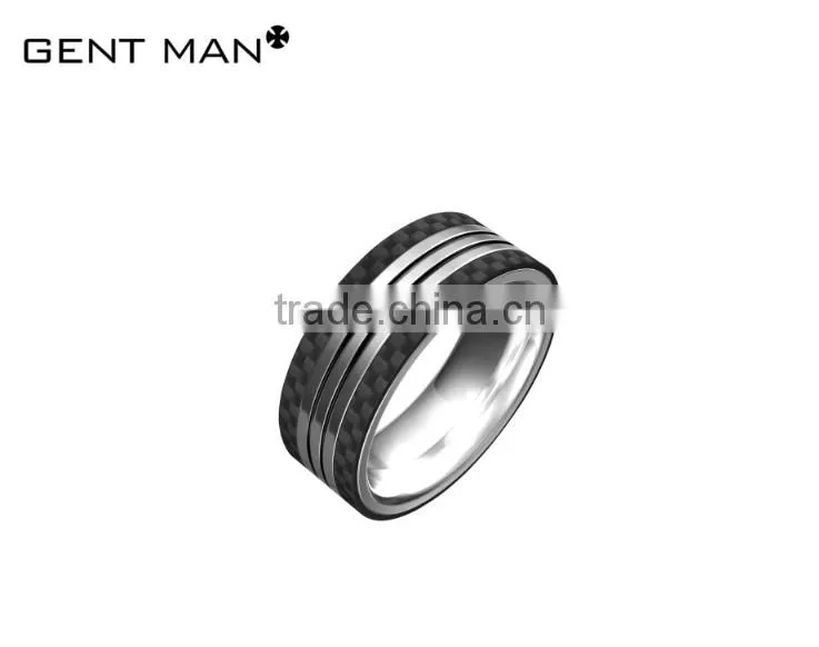 fashion jewelry 2016 for man titanium wedding band ring black carbon fiber ring wedding rings
