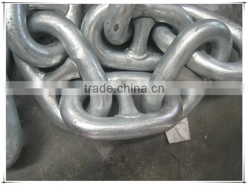 HDG or black U3 dia 12.5-75mm marine stud link anchor chain