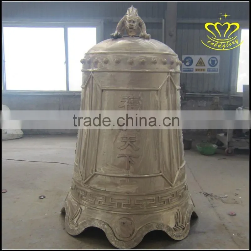 China Regional Feature Bronze outdoor shiny bell sculpture