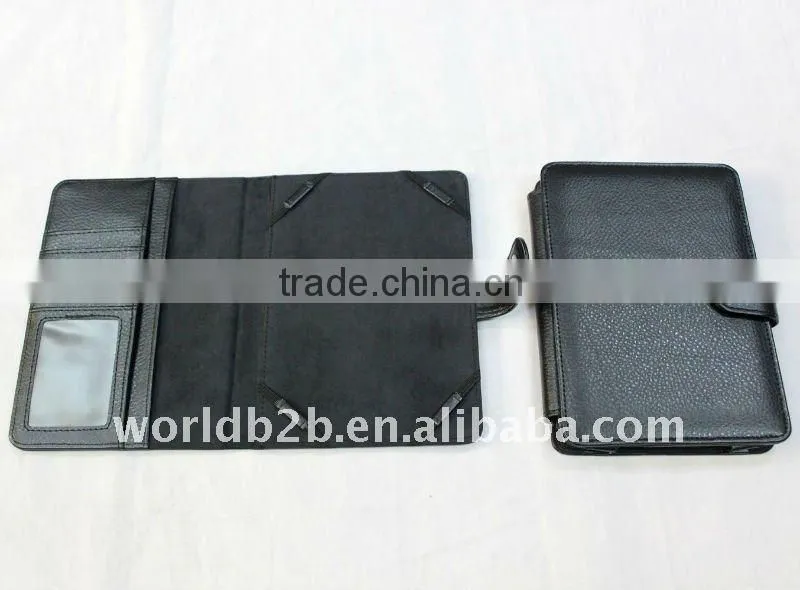 Booklet design Leather Cover Case for the Kindle Touch,with Card Slot