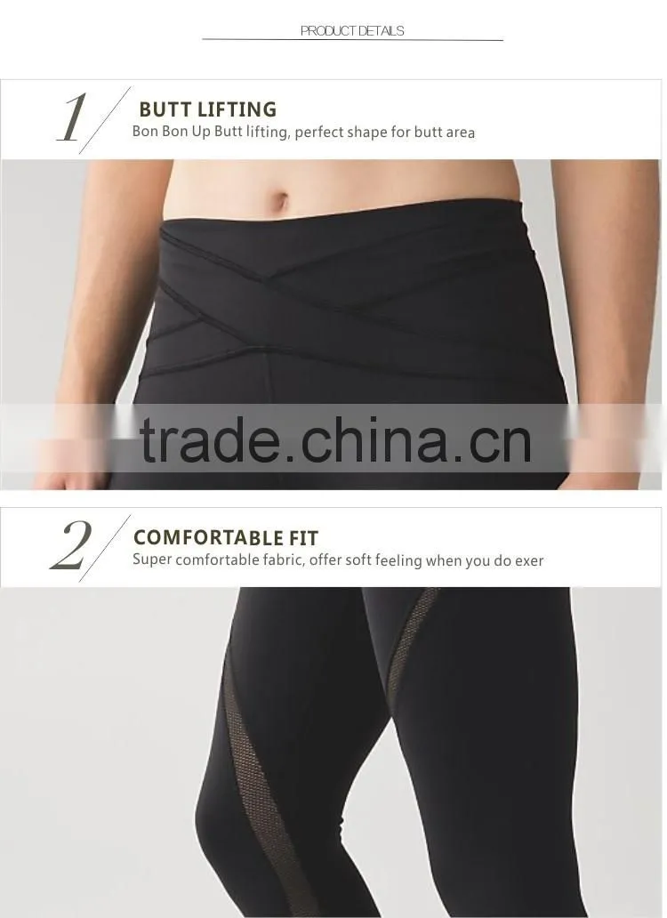 New Women Capri YOGA Running Elastic Sports Pants Leggings Fitness Trouser