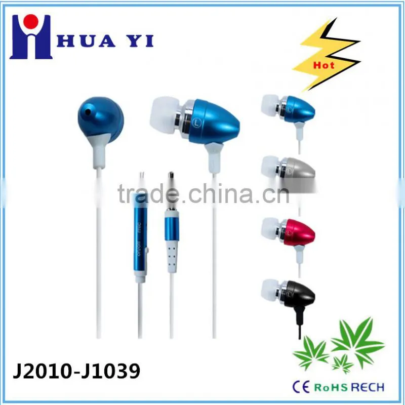 Hot selling Bullet Shape metal earphone with mic top quality Mp3 earphone factory price for sport