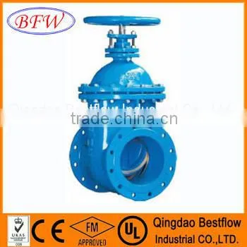 AWWA C509/BS5163/DIN3352 Mss sp stem gate valve pn16