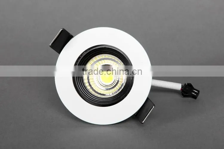 Recessed mini spot light 3w led downlight with black anti-glare inner ring