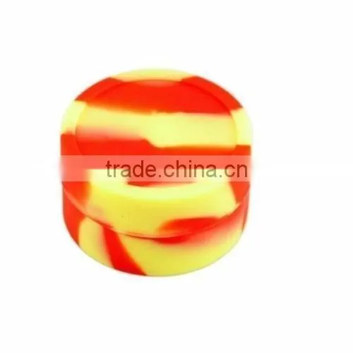Colorful silicone insert healthy silicone wax jar with lid silicone dab wax container jars small silicone container