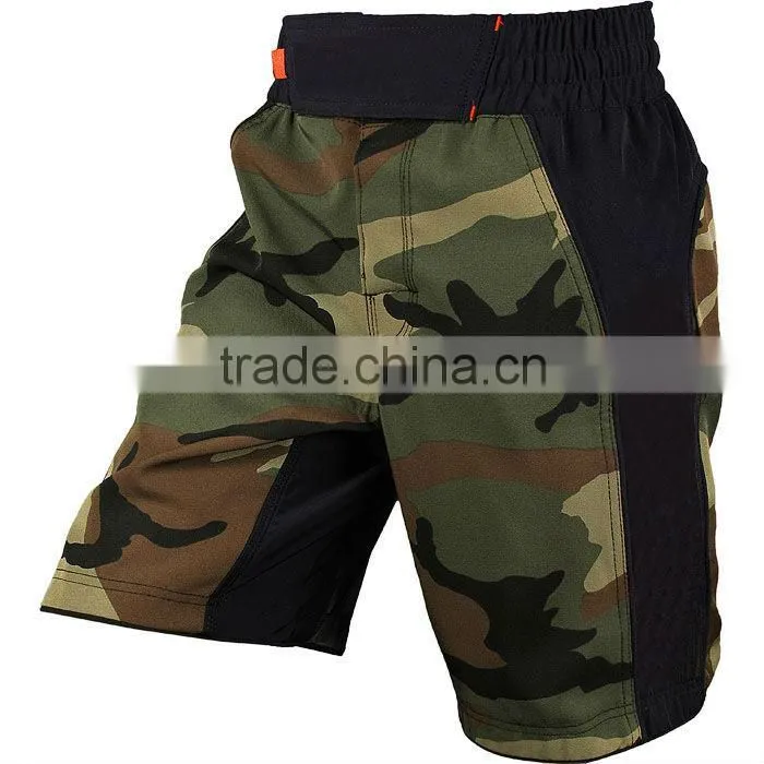 men microfiber fashion full print mma shorts