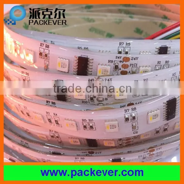 Factory price 60 LEDs/m 10 pixels/m addressable 24V RGBW DMX512 LED strip light