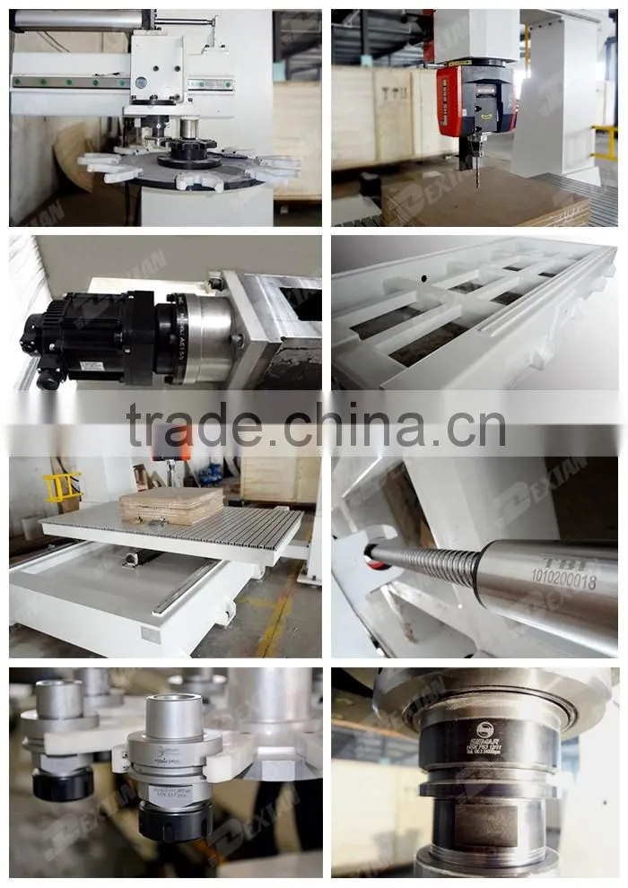 mini cnc 5 axis DX-1224-5A axis cnc machine with 9kw HSD spindle and high quality