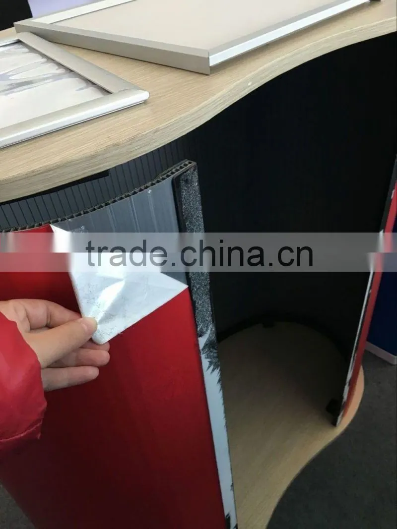 New 2016 hotsales promotion table, wooden reception table for exhibition