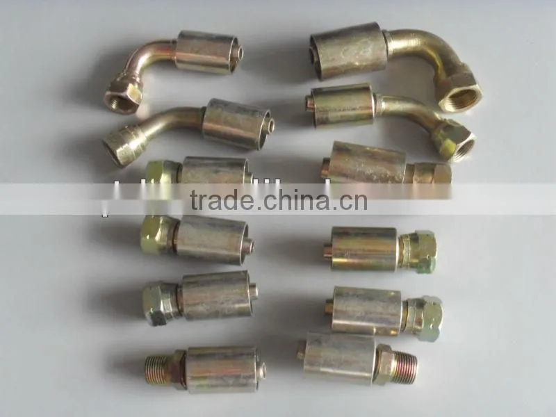 Rubber hose end fittings