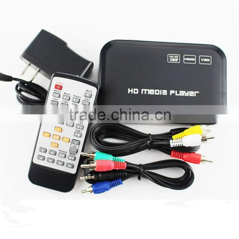 Multifunction mini mobile hard disk full hd media player black/mini full hd 1080p media player