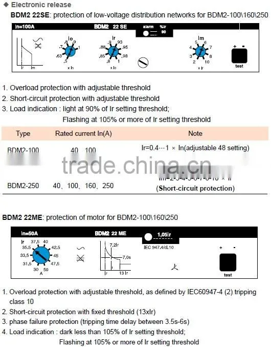 BDM2-X 3P 630A MOULDED CASE CIRCUIT BREAKER