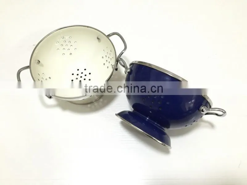 stainless steel enamel vegetal basket with handle