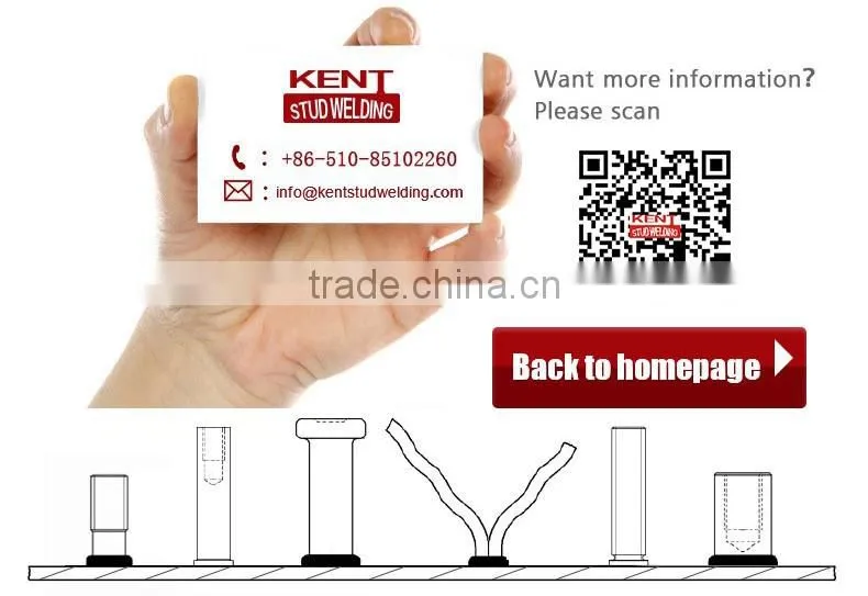 Small Diameter Threaded Stand Metric CD Welding Stud