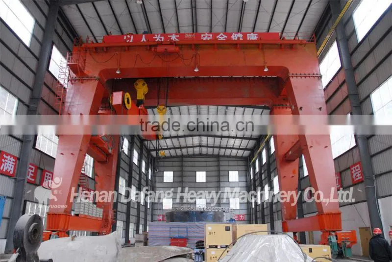 Heavy Duty Single Girder Gantry Crane,300ton Ship Building Gantry Crane with Movable Cabin