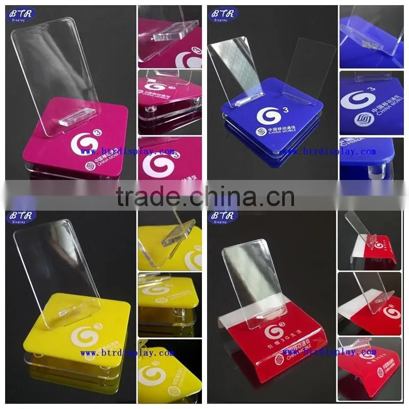 custom plastic acrylic multiple mobile phone table holder for Samsung mobile phone