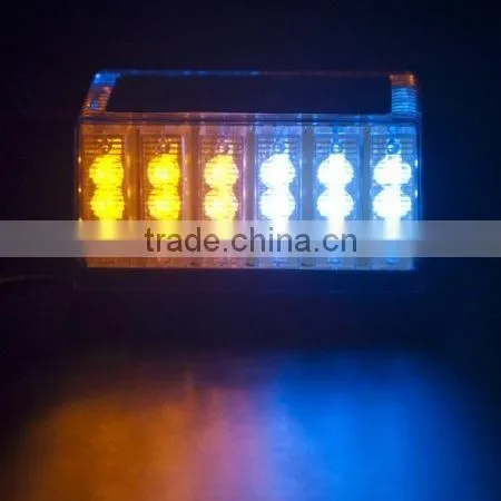 White And Yellow 12V/24V LED Strobe Warning Light Warning Blinker