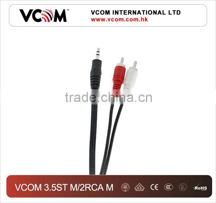 2015 Top Selling Audio RCA Cable 3.5mm to 2RCA