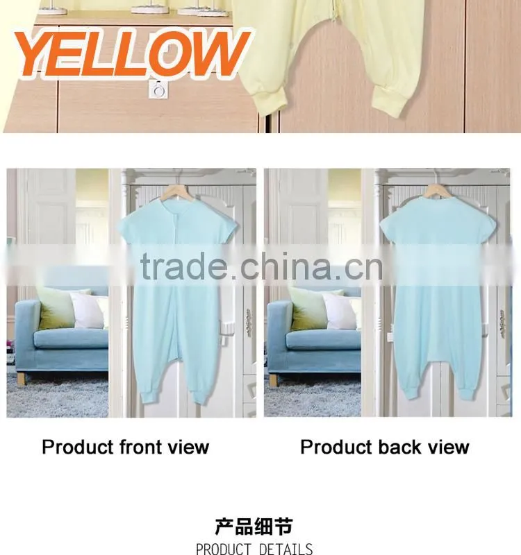 100% cotton anti kicking infant baby short sleeve child foot sleeping ba0g for summer cute lion cartton blue style