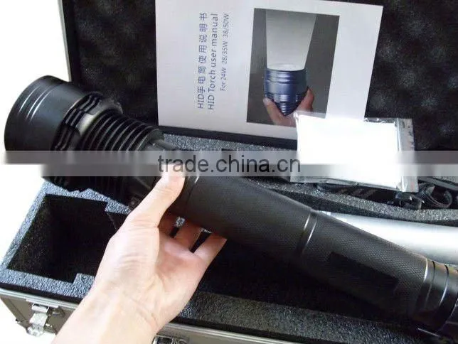 HID xenon torch/flashlight with five model 65W/50W/35W handheld for outdoor camping