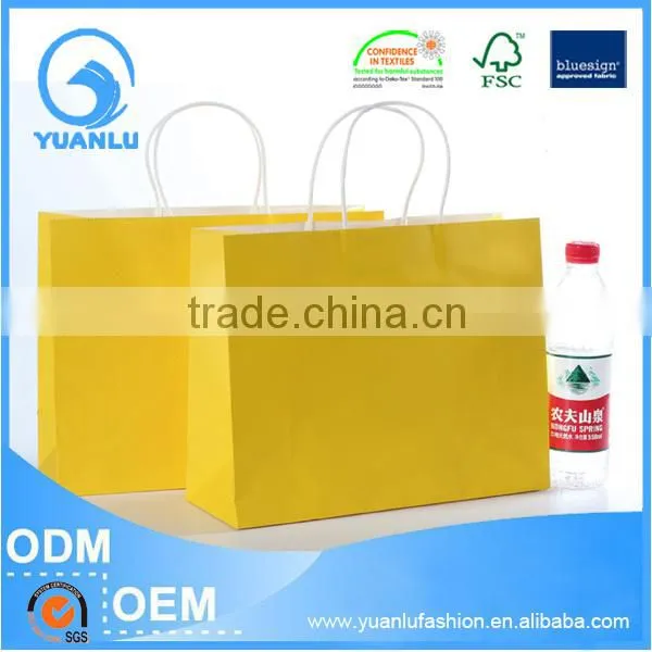 cheap Christmas white kraft paper bag/craft paper bag/fancy paper bag