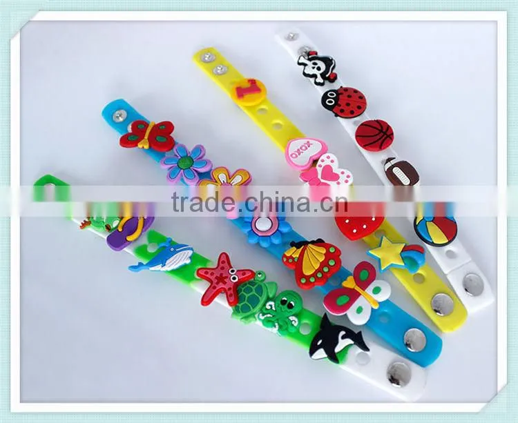 personalized kids DIY silicone bracelet wholesale