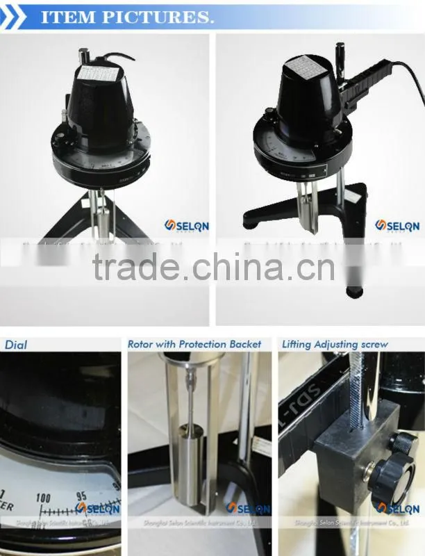 SELON SDJ-1(0#) DIAL VISCOMETER, VISCOSITY MEASUREMENT, ABSOLUTE VISCOSITY OF FLUIDS