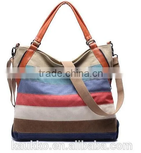 High Quality Women's canvas shoulder bag handbag EuropeStyle women canvas tote handbag