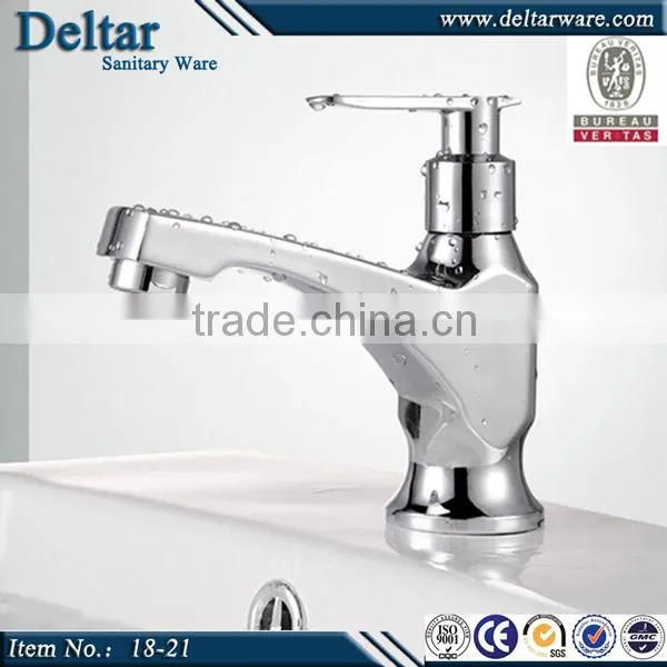 chromed plated waterfall basin mixer, single lever basin tap, copper material tap