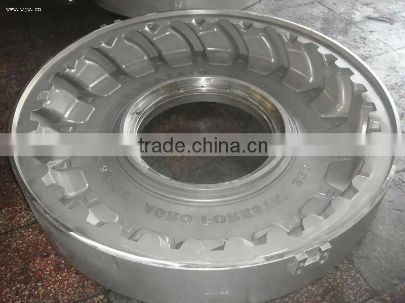 Bias tire two piece casting/forging molds