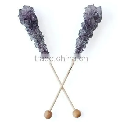 Brown Hard Candy Rock crystal lollipop sticks