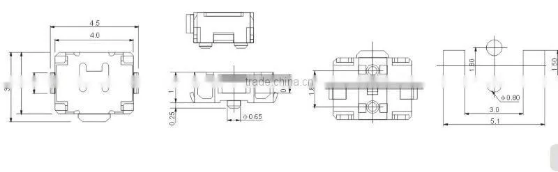 tact switch long life TS-1115 for SMT,mini tact switch