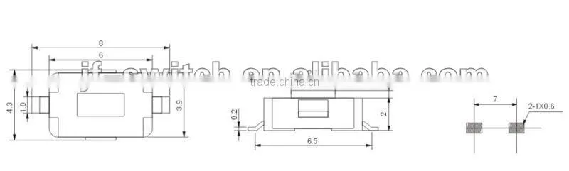 2 pin smd tact switch ts-1107