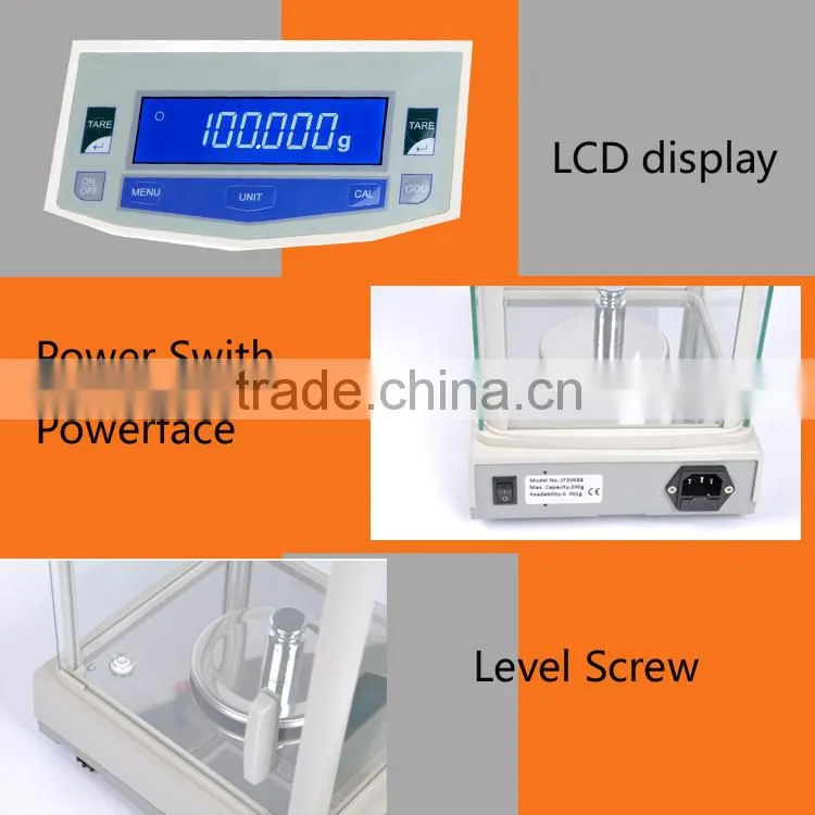 1mg 300g max load cell sensor LCD display lab new balance weighing scale