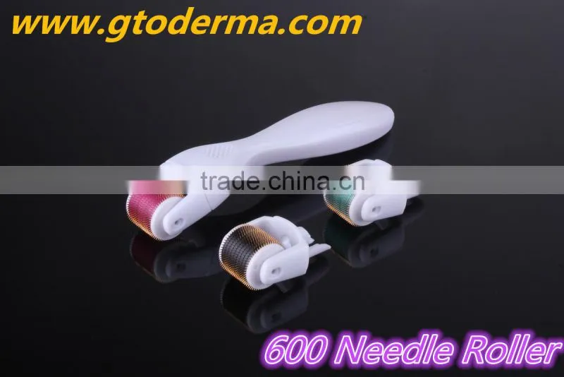 600 needles titanium derma roller with replacable tips for scar removal