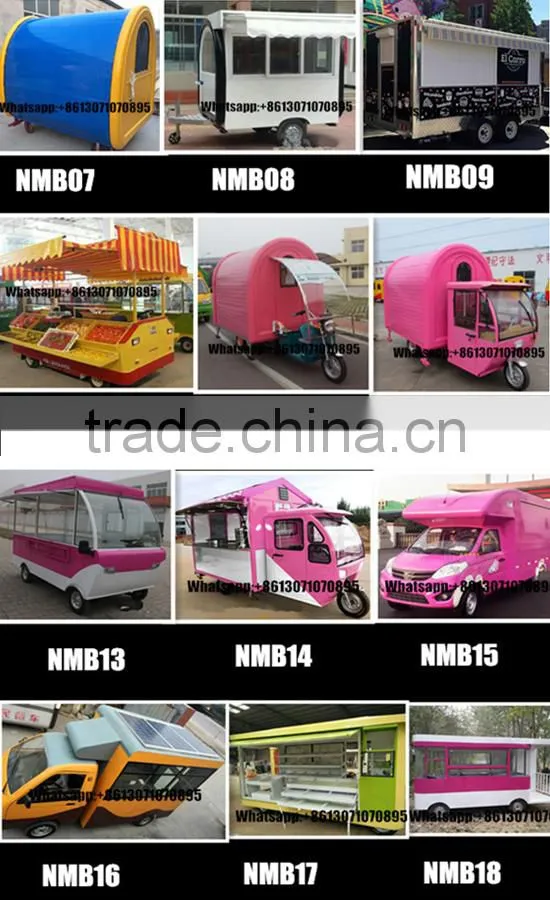 cheap China towing cart, mobile crepe carts, curtain side trailer