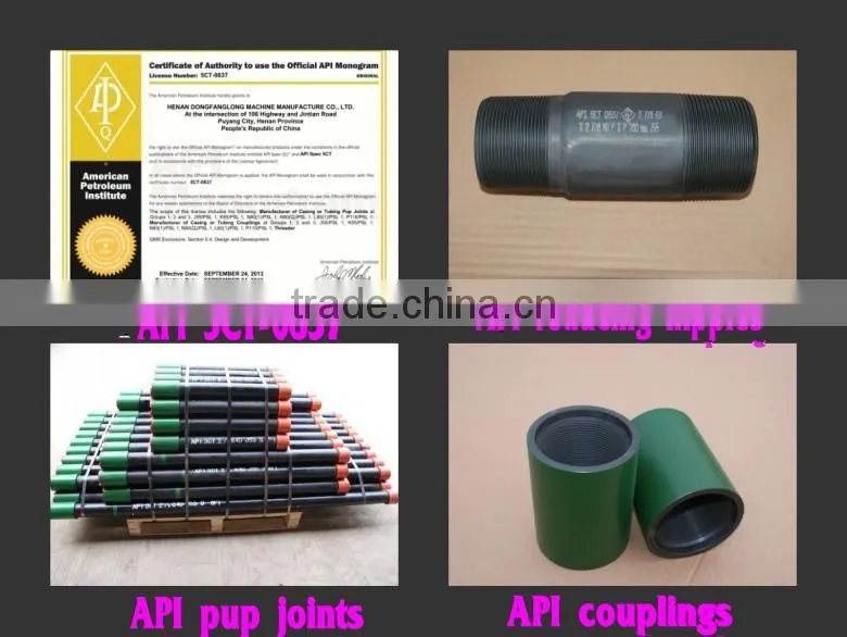 Spec API 5ct 5b OCTG 2 7/8" EU n80 oilfield China Henan manufacturing and trading tubing coupling