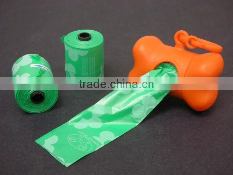 Biodegradable disposable eco friendly cornstarch plastic pet waste bag