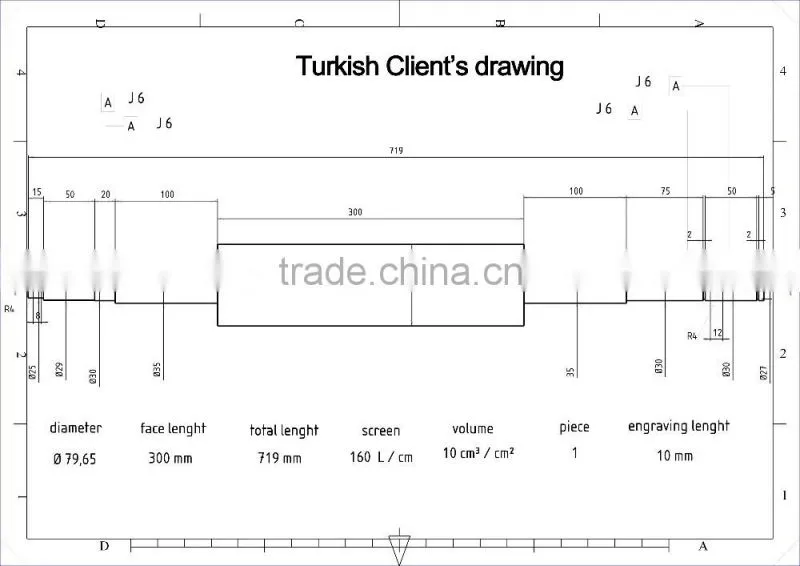 Industry Flexographic Printing ceramic Anilox Roller
