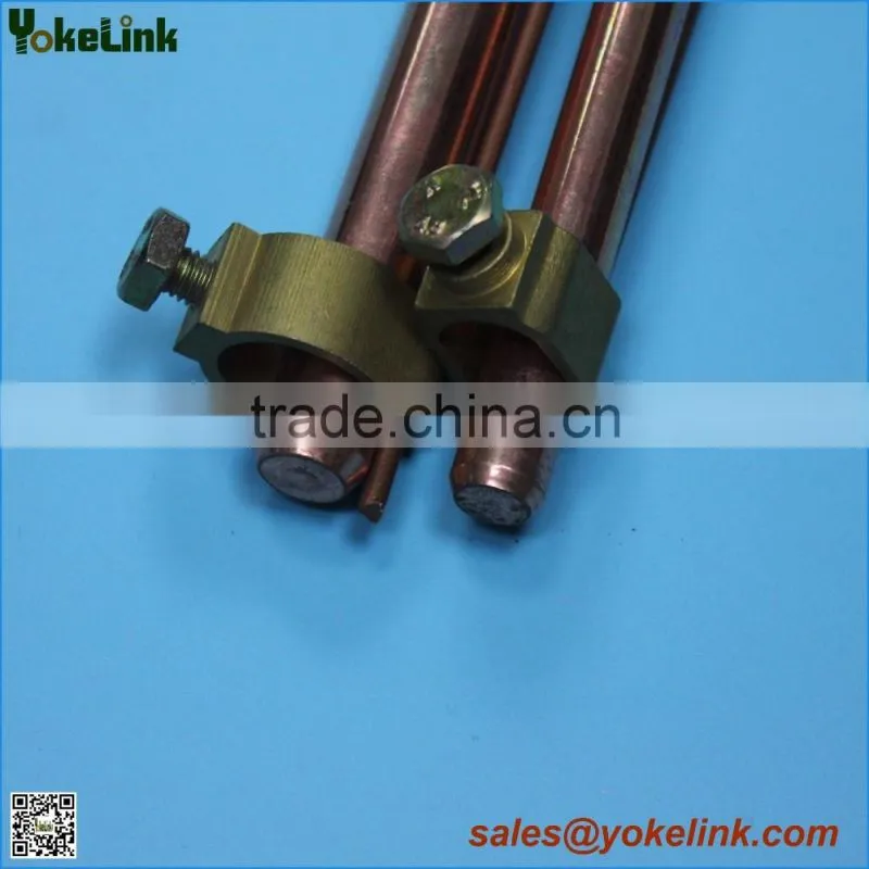 Copper clad Steel Pointed Earthing Rod with clamp