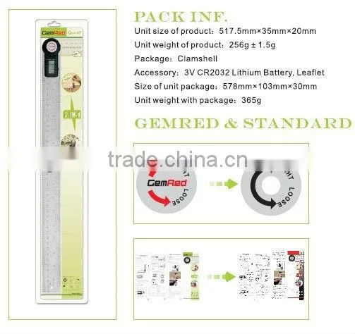 woodworking hand tools stainless steel digital folding ruler