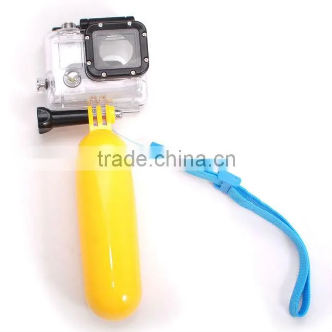 Yellow color Go pro floating Hand Grip for go pro hero4/3+
