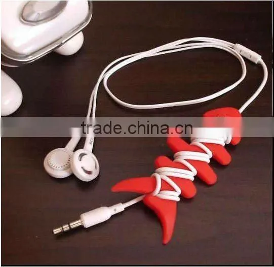 silicone earphone bobbin winder ,silicone cable winders, earphone cord wrap