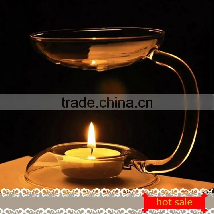 Heat-resisting Fragrance Lamp transparent Glass Candle Holder