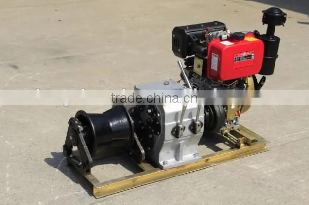 Compact structure engine powered winch factory from China