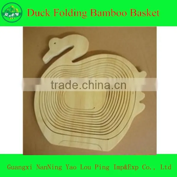 Kitchen Bamboo Folding Basket