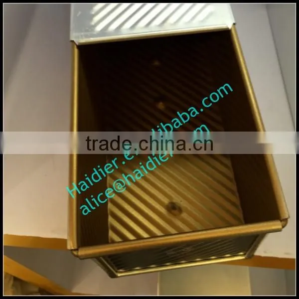 High quality golden color coated non-stick alloy aluminum pullman pan/toaster oven baking pans