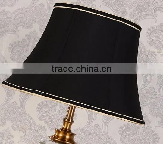Clear K9 crystal table lamp with black lampshade